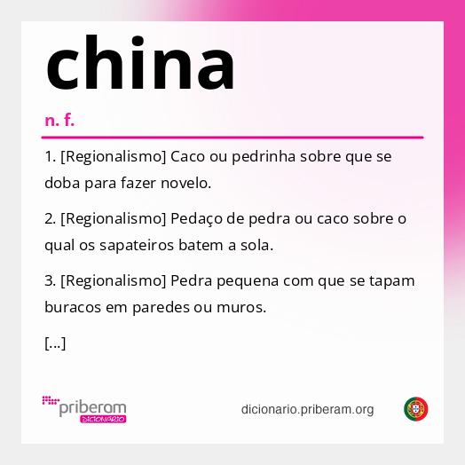 Significado de china
